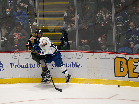 Abbotsford Canucks take a 2-0 win over Henderson Silver Knights in Abbotsford, Sunday, October 24, 2021.