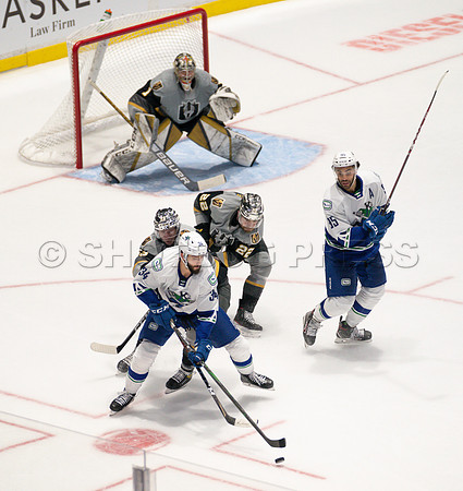 Abbotsford Canucks take a 2-0 win over Henderson Silver Knights in Abbotsford, Sunday, October 24, 2021.