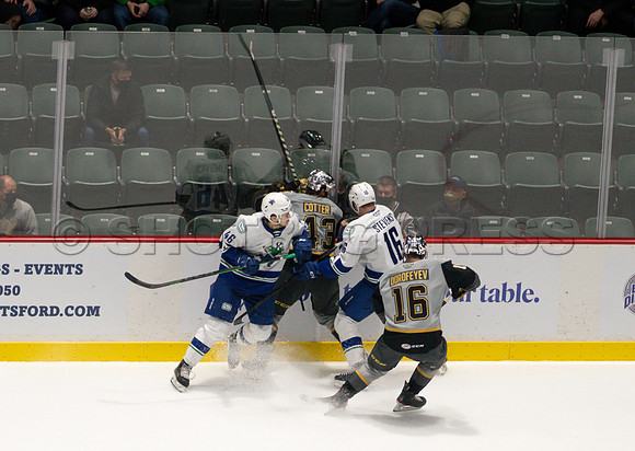 Abbotsford Canucks take a 2-0 win over Henderson Silver Knights in Abbotsford, Sunday, October 24, 2021.
