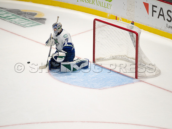 Abbotsford Canucks take a 2-0 win over Henderson Silver Knights in Abbotsford, Sunday, October 24, 2021.