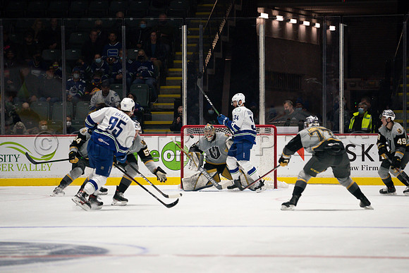 Abbotsford Canucks take a 2-0 win over Henderson Silver Knights in Abbotsford, Sunday, October 24, 2021.