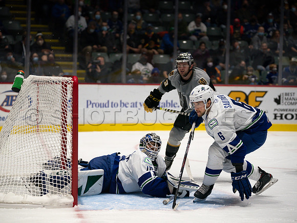 Abbotsford Canucks take a 2-0 win over Henderson Silver Knights in Abbotsford, Sunday, October 24, 2021.