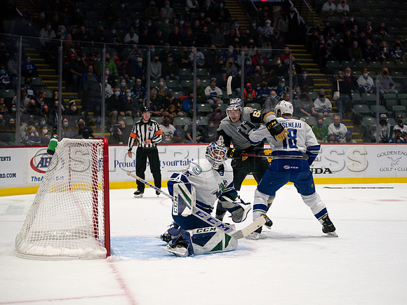 Abbotsford Canucks take a 2-0 win over Henderson Silver Knights in Abbotsford, Sunday, October 24, 2021.