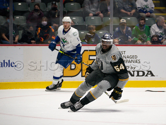Abbotsford Canucks take a 2-0 win over Henderson Silver Knights in Abbotsford, Sunday, October 24, 2021.