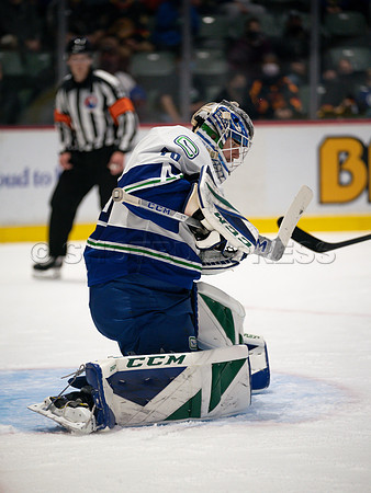 Abbotsford Canucks take a 2-0 win over Henderson Silver Knights in Abbotsford, Sunday, October 24, 2021.