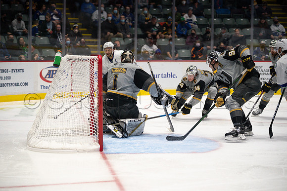 Abbotsford Canucks take a 2-0 win over Henderson Silver Knights in Abbotsford, Sunday, October 24, 2021.