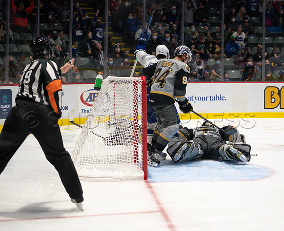 Abbotsford Canucks take a 2-0 win over Henderson Silver Knights in Abbotsford, Sunday, October 24, 2021.