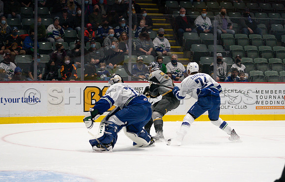 Abbotsford Canucks take a 2-0 win over Henderson Silver Knights in Abbotsford, Sunday, October 24, 2021.