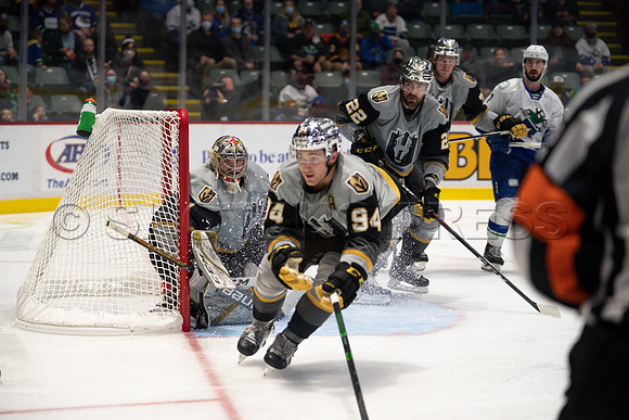 Abbotsford Canucks take a 2-0 win over Henderson Silver Knights in Abbotsford, Sunday, October 24, 2021.
