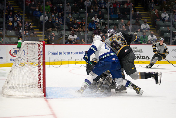 Abbotsford Canucks take a 2-0 win over Henderson Silver Knights in Abbotsford, Sunday, October 24, 2021.