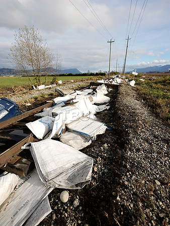 Sumas Prairie, Abbotsford largely under water Saturday Nov 20, 2021 due to flooding from an Atmospheric River system.
