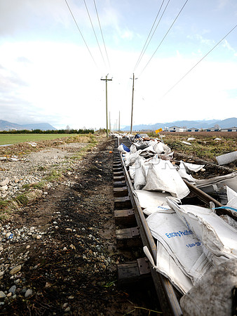 Sumas Prairie, Abbotsford largely under water Saturday Nov 20, 2021 due to flooding from an Atmospheric River system.