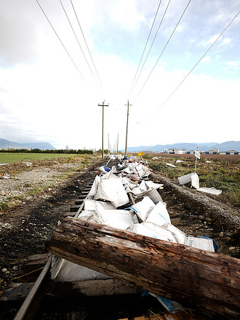 Sumas Prairie, Abbotsford largely under water Saturday Nov 20, 2021 due to flooding from an Atmospheric River system.