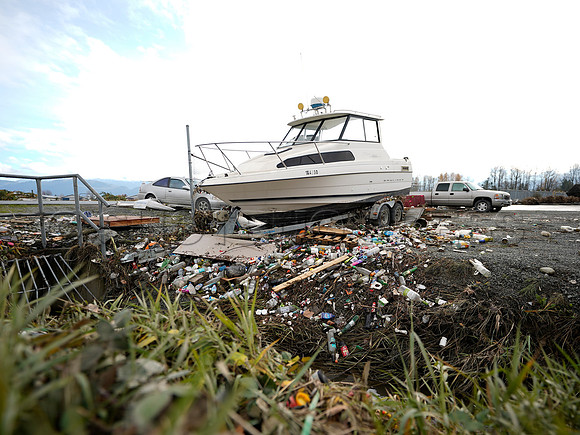Sumas Prairie, Abbotsford largely under water Saturday Nov 20, 2021 due to flooding from an Atmospheric River system.