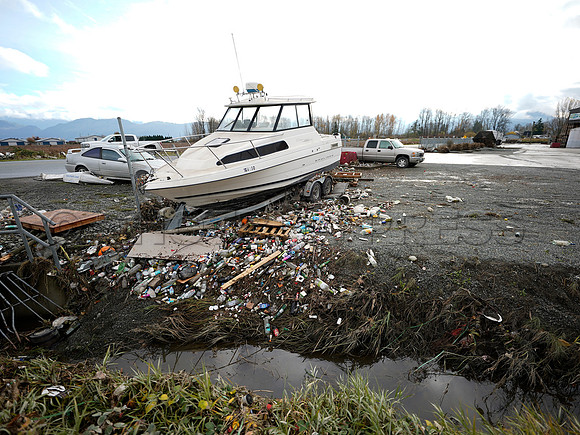 Sumas Prairie, Abbotsford largely under water Saturday Nov 20, 2021 due to flooding from an Atmospheric River system.