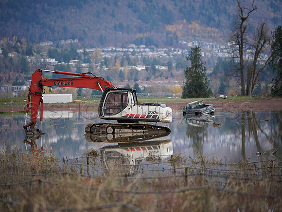 Sumas Prairie, Abbotsford largely under water Saturday Nov 20, 2021 due to flooding from an Atmospheric River system.