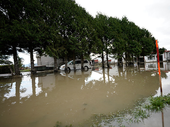 Sumas Prairie, Abbotsford largely under water Saturday Nov 20, 2021 due to flooding from an Atmospheric River system.