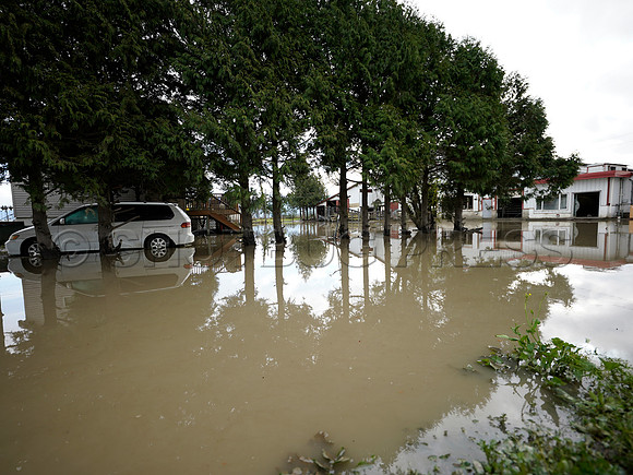 Sumas Prairie, Abbotsford largely under water Saturday Nov 20, 2021 due to flooding from an Atmospheric River system.