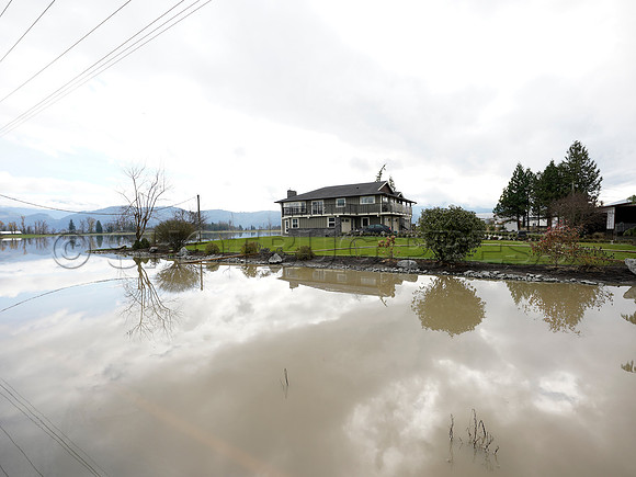 Sumas Prairie, Abbotsford largely under water Saturday Nov 20, 2021 due to flooding from an Atmospheric River system.