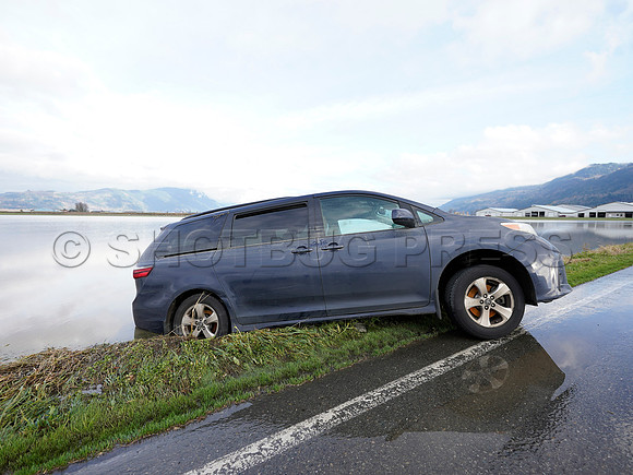 Sumas Prairie, Abbotsford largely under water Saturday Nov 20, 2021 due to flooding from an Atmospheric River system.