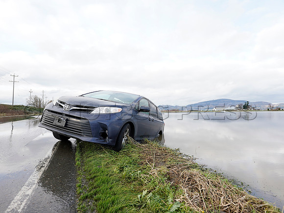 Sumas Prairie, Abbotsford largely under water Saturday Nov 20, 2021 due to flooding from an Atmospheric River system.