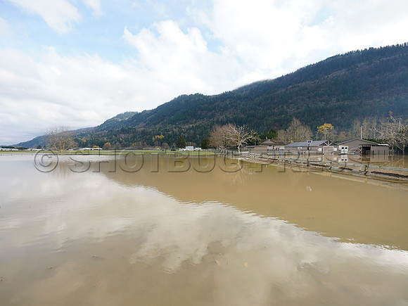 Sumas Prairie, Abbotsford largely under water Saturday Nov 20, 2021 due to flooding from an Atmospheric River system.