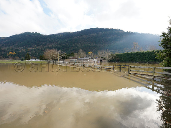 Sumas Prairie, Abbotsford largely under water Saturday Nov 20, 2021 due to flooding from an Atmospheric River system.