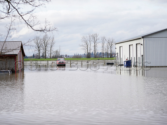Sumas Prairie, Abbotsford largely under water Saturday Nov 20, 2021 due to flooding from an Atmospheric River system.