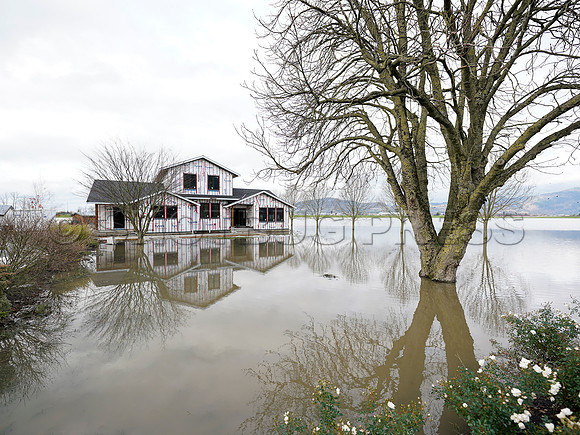 Sumas Prairie, Abbotsford largely under water Saturday Nov 20, 2021 due to flooding from an Atmospheric River system.