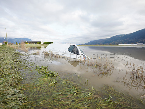 Sumas Prairie, Abbotsford largely under water Saturday Nov 20, 2021 due to flooding from an Atmospheric River system.