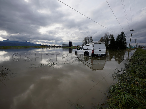 Sumas Prairie, Abbotsford largely under water Saturday Nov 20, 2021 due to flooding from an Atmospheric River system.