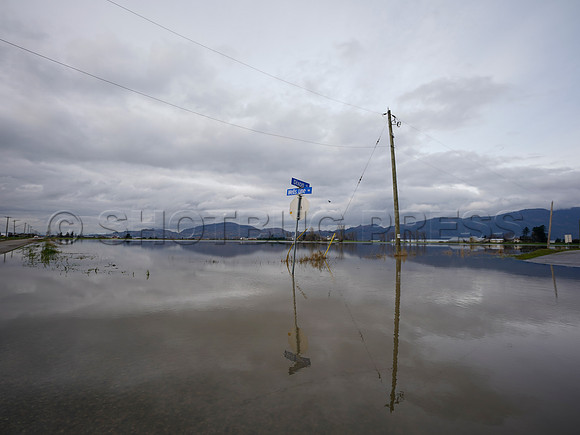 Sumas Prairie, Abbotsford largely under water Saturday Nov 20, 2021 due to flooding from an Atmospheric River system.