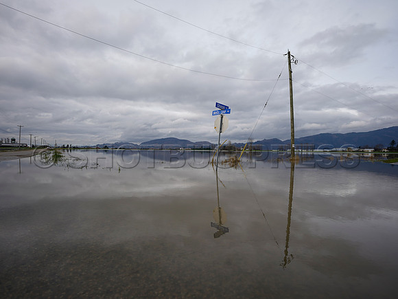 Sumas Prairie, Abbotsford largely under water Saturday Nov 20, 2021 due to flooding from an Atmospheric River system.