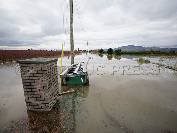 Sumas Prairie, Abbotsford largely under water Saturday Nov 20, 2021 due to flooding from an Atmospheric River system.