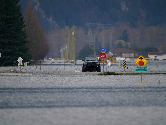 Sumas Prairie, Abbotsford largely under water Saturday Nov 20, 2021 due to flooding from an Atmospheric River system.