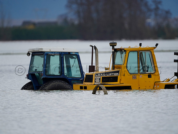 Sumas Prairie, Abbotsford largely under water Saturday Nov 20, 2021 due to flooding from an Atmospheric River system.