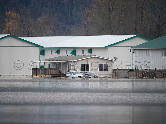 Sumas Prairie, Abbotsford largely under water Saturday Nov 20, 2021 due to flooding from an Atmospheric River system.
