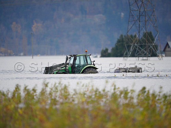 Sumas Prairie, Abbotsford largely under water Saturday Nov 20, 2021 due to flooding from an Atmospheric River system.