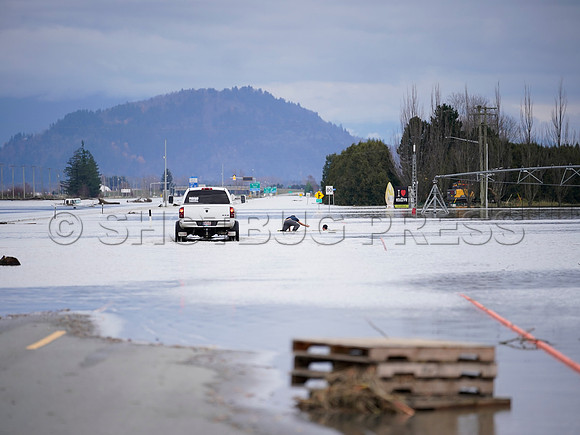 Sumas Prairie, Abbotsford largely under water Saturday Nov 20, 2021 due to flooding from an Atmospheric River system.