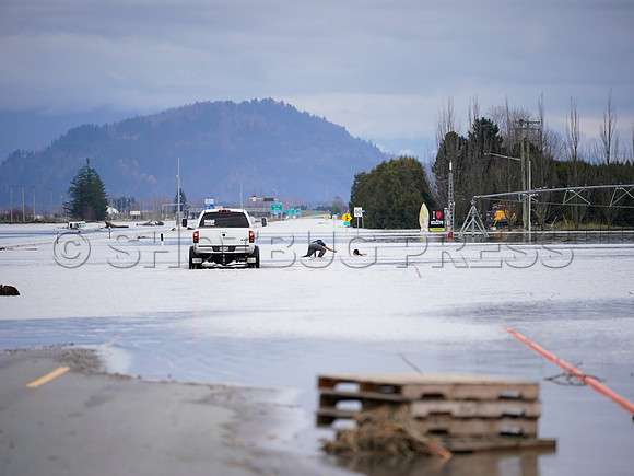 Sumas Prairie, Abbotsford largely under water Saturday Nov 20, 2021 due to flooding from an Atmospheric River system.