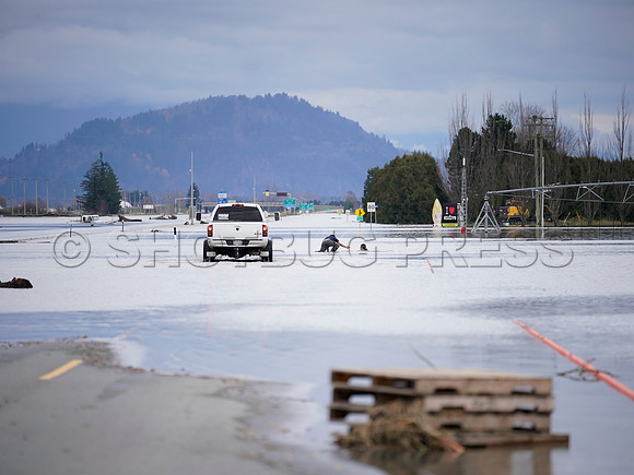 Sumas Prairie, Abbotsford largely under water Saturday Nov 20, 2021 due to flooding from an Atmospheric River system.