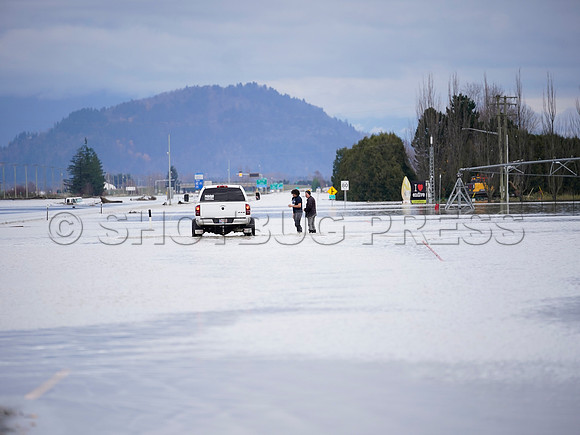 Sumas Prairie, Abbotsford largely under water Saturday Nov 20, 2021 due to flooding from an Atmospheric River system.