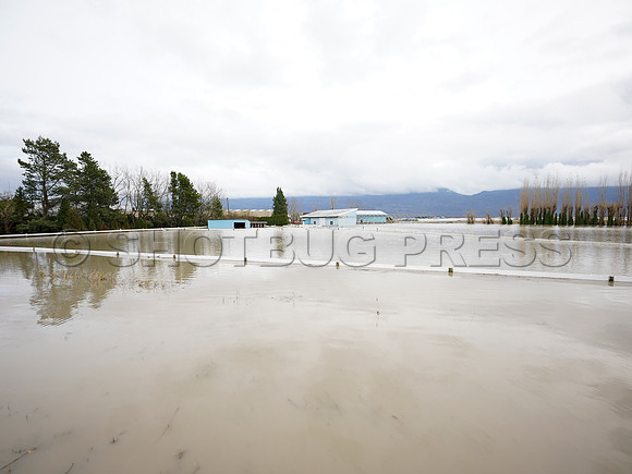 Sumas Prairie, Abbotsford largely under water Saturday Nov 20, 2021 due to flooding from an Atmospheric River system.