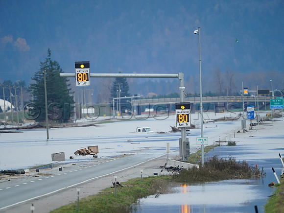 Sumas Prairie, Abbotsford largely under water Saturday Nov 20, 2021 due to flooding from an Atmospheric River system.