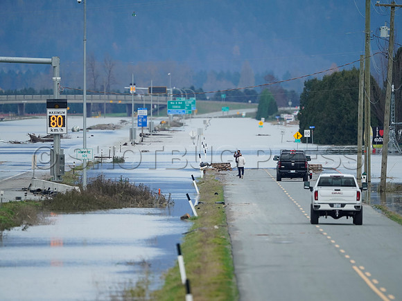 Sumas Prairie, Abbotsford largely under water Saturday Nov 20, 2021 due to flooding from an Atmospheric River system.