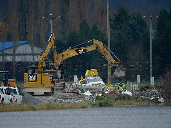 Sumas Prairie, Abbotsford largely under water Saturday Nov 20, 2021 due to flooding from an Atmospheric River system.