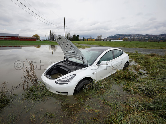 Sumas Prairie, Abbotsford largely under water Saturday Nov 20, 2021 due to flooding from an Atmospheric River system.
