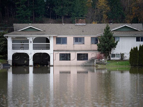Sumas Prairie, Abbotsford largely under water Saturday Nov 20, 2021 due to flooding from an Atmospheric River system.