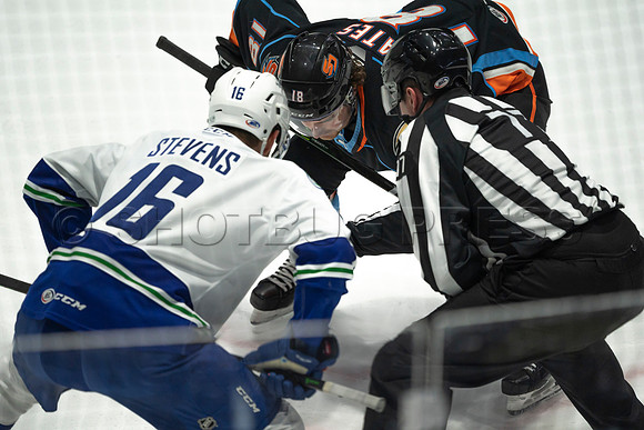 Abbotsford Canucks defeat San Diego Gulls 4-2 on Sunday, Jan 23, 2022 at Abbotsford Centre.