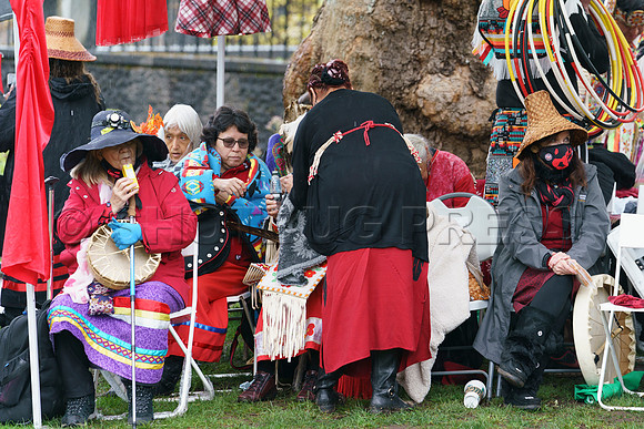 Thurs, May 5, 2022 Red Dress Day in support of missing and murdered Indigenous women.